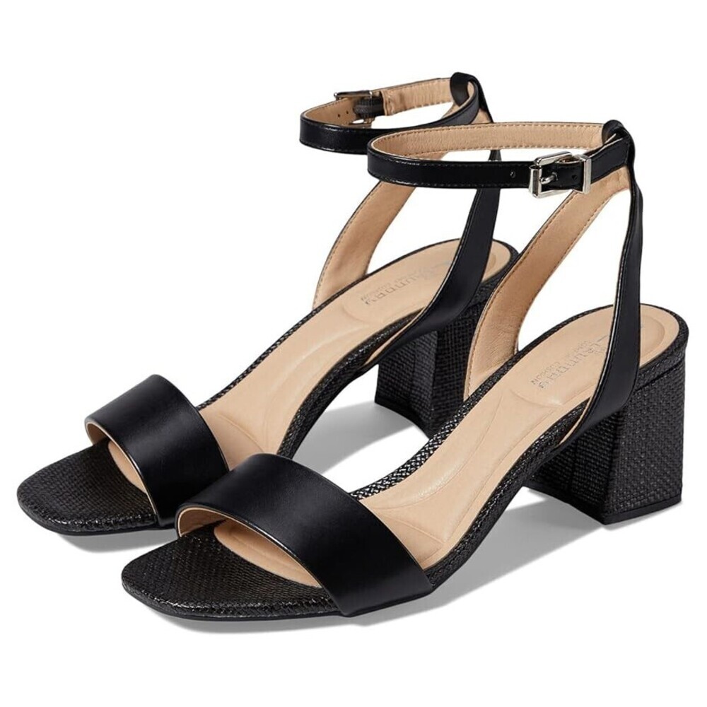 CL By Laundry Beauties Sandals Women's 5.5 Black Ankle Strap Block Heel ZPO3180